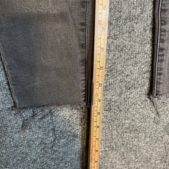 Adriano Goldschmied Jeans Womens 25 Gray Slim Straight Cropped Frayed Hem - Picture 5 of 16